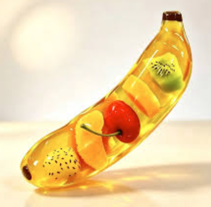 Squish Toy Banana With Fruits Inside