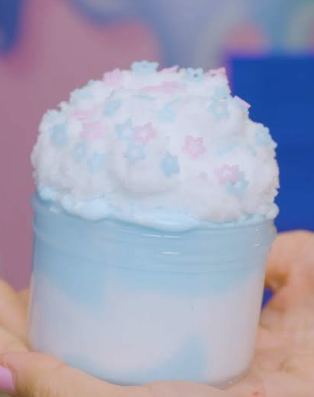 Cotton cloud swirl slime