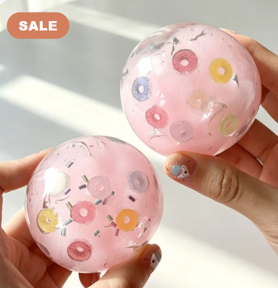 Pink coconut oil donut firm squish