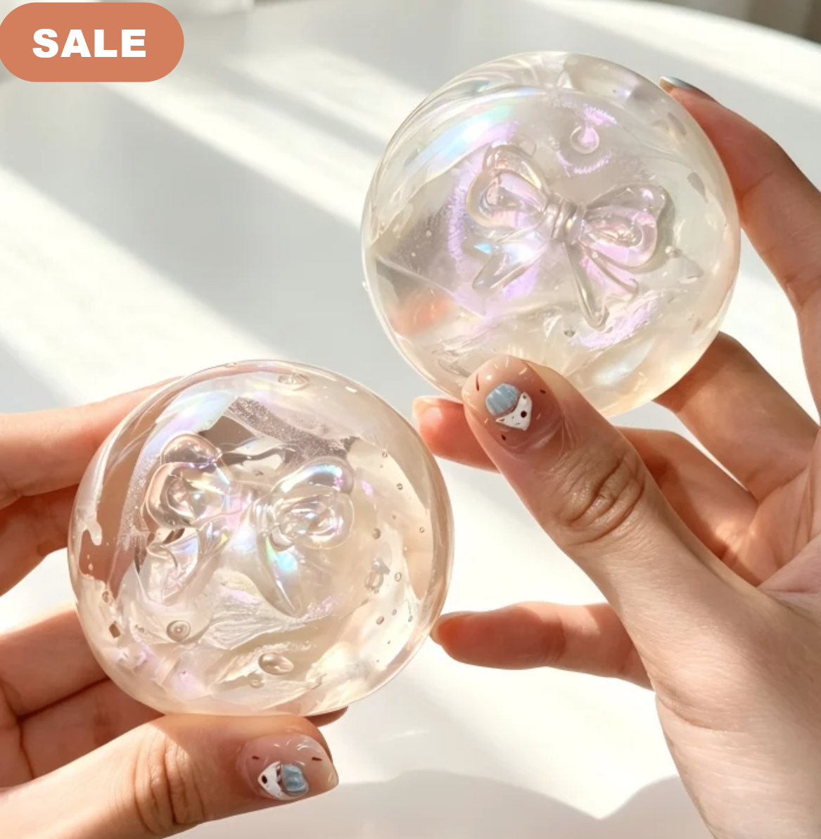 Coconut Oil Clear Bow Surprise inside