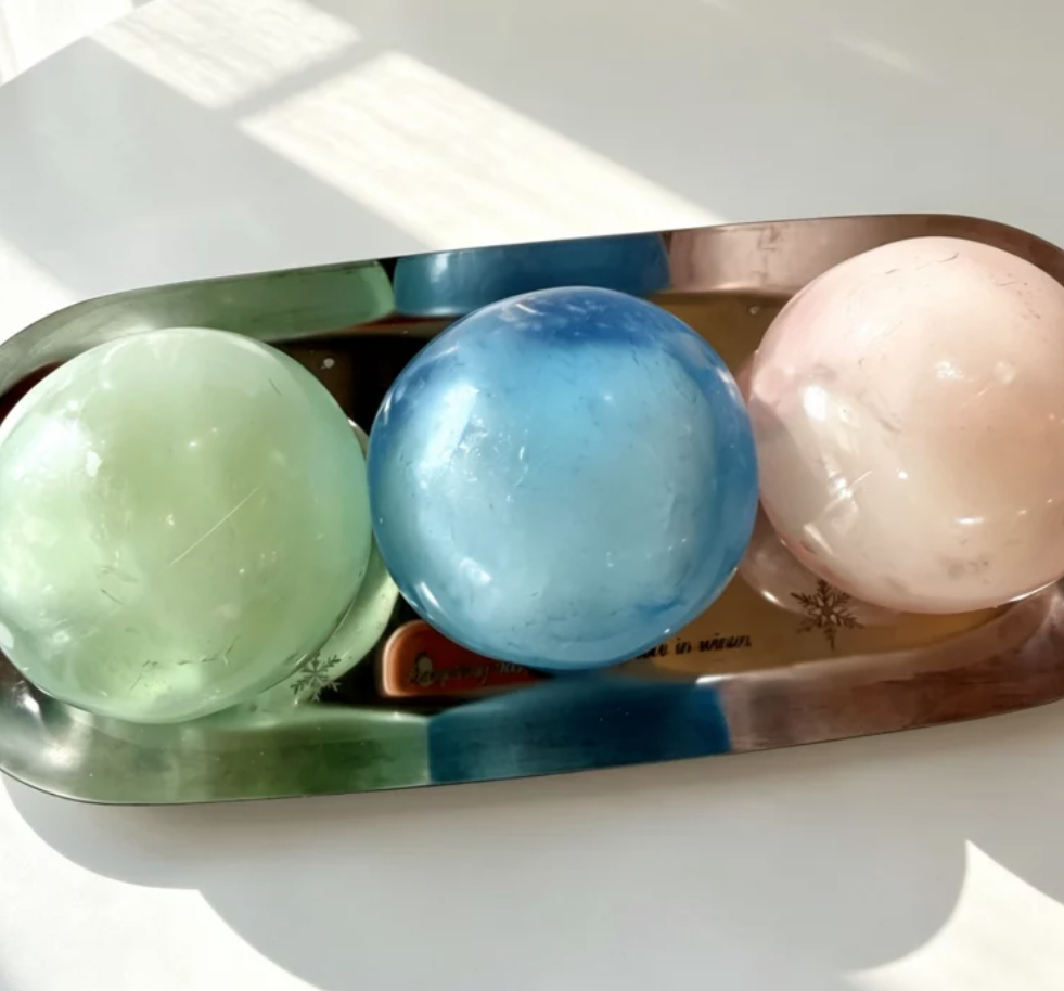 coconut oil / clay firm ball holds shape/ multicolor