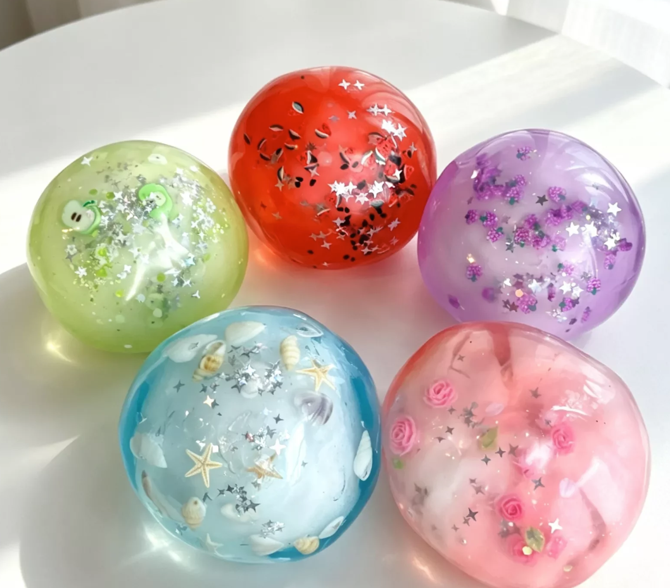 Multicolor fruit ball clay / coconut oil ball