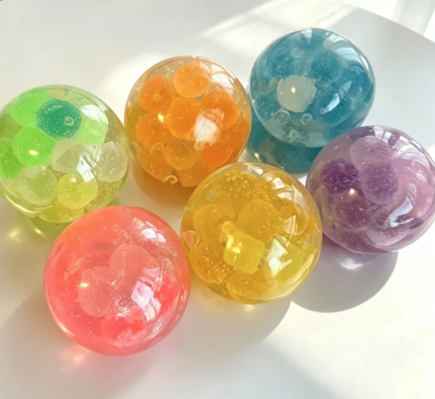 Handmade sugar gumball squishy / multicolor